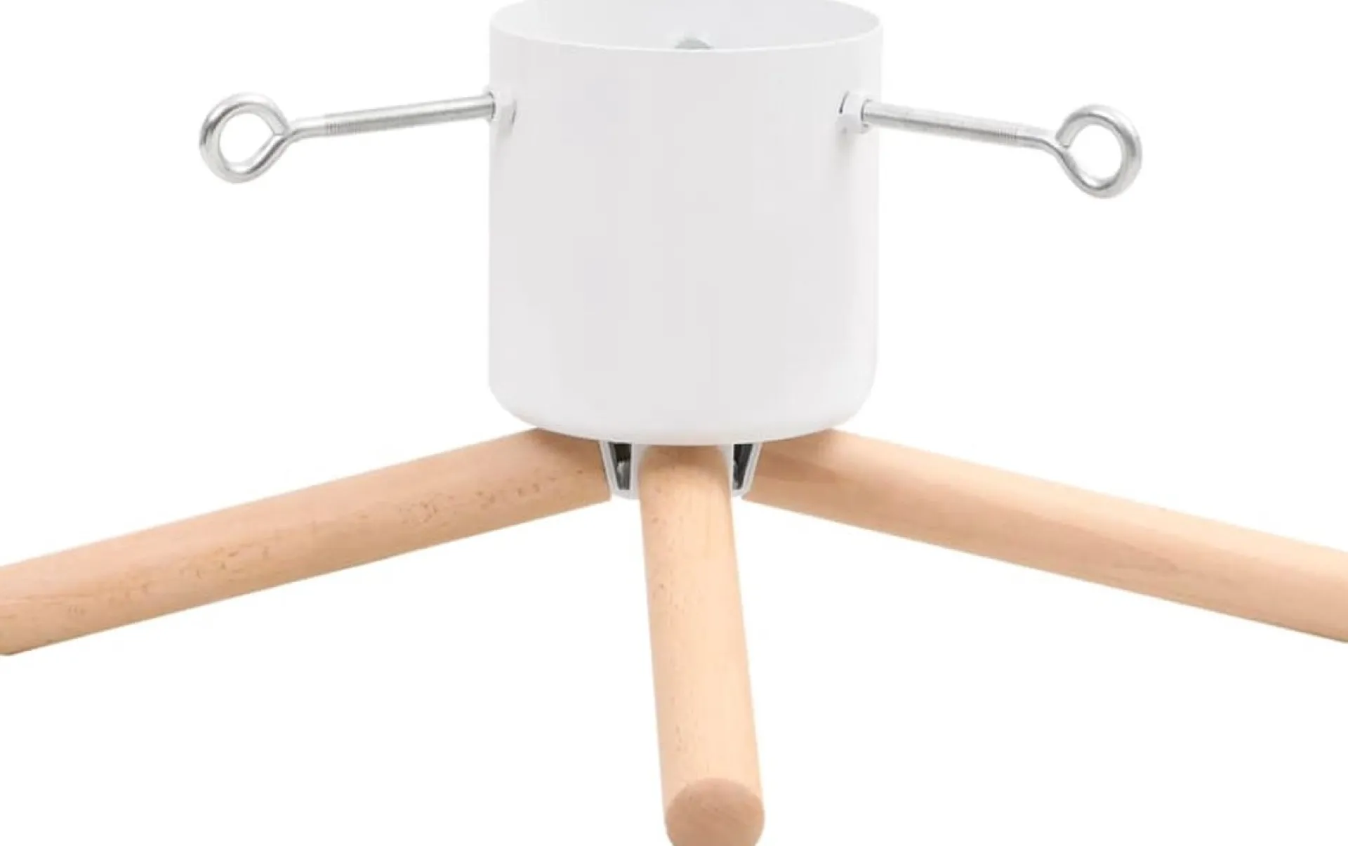 The Living Store Kerstboomstandaard - Kruisbasis - Waterreservoir - Duurzaam - Montagehandleiding - Wit - Hout En Metaal - 46X46X21Cm - 1.3L - 2.1M - 30-110Mm - Geschikt Voor Echte Boom Best