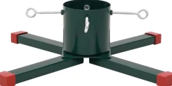 The Living Store Kerstboomstandaard - Groen - Rood - Metaal/Kunststof - 60X60X16 Cm - Stabiele Constructie - Praktisch Waterreservoir Cheap