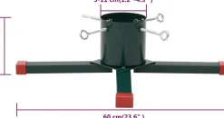 The Living Store Kerstboomstandaard - Groen - Rood - Metaal/Kunststof - 60X60X16 Cm - Stabiele Constructie - Praktisch Waterreservoir Cheap