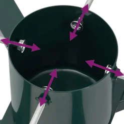 The Living Store Kerstboomstandaard - Groen - Rood - Metaal/Kunststof - 60X60X16 Cm - Stabiele Constructie - Praktisch Waterreservoir Cheap