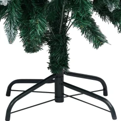 The Living Store Kunstkerstboom 150 Cm - Groen En Wit - Met 680 Uiteinden En Witte Sneeuw - Inclusief Dennenappels - Pvc En Staal Cheap