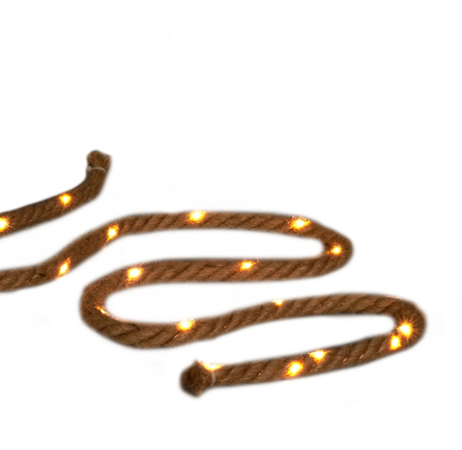 Anna's Collection Touwverlichting Jute Met 80 Lampjes Warm Wit 600 Cm Met Timer - Kerstverlichting Lichtsnoeren Kerstversiering Hot