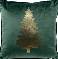 Merkloos Kerstkussens>Tree - Sierkussen 45X45 Cm Kerst Decoratie - Velvet