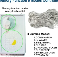 Trendopolis Magical Net Mesh Fairy String Lights - Betoverend Buitenlicht - 8 Verbluffende Modi - Waterdicht & Duurzaam - Eenvoudige Installatie Cheap