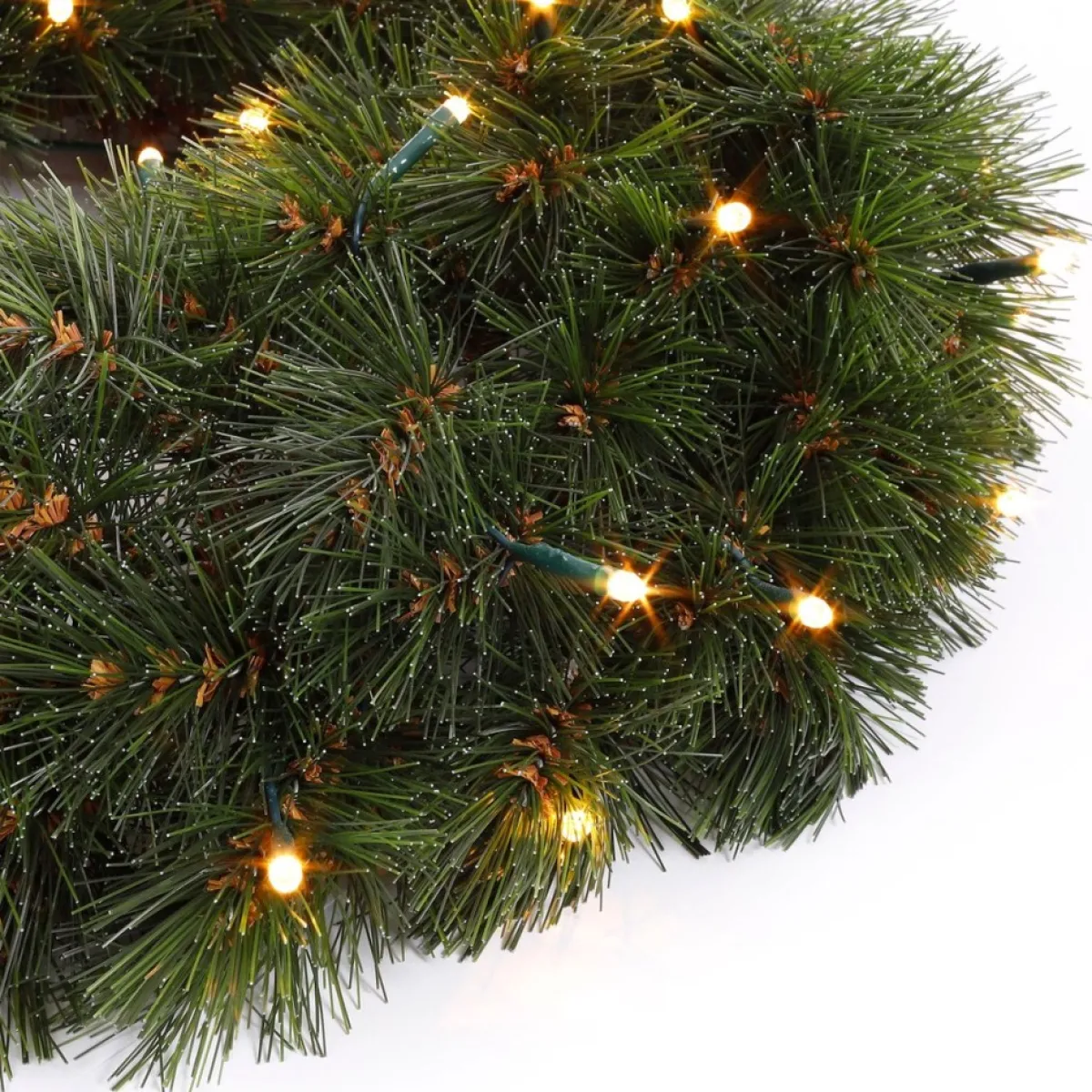 Triumph Tree Kerstkransen> Forest Frosted Kerstkrans Met Led Verlichting - O45 Cm - Groen