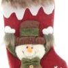 Unique Living Kerstsokken> | Stocking Vidar 17X34Cm Red Snowman