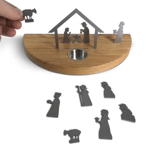 Unoferrum Kerststallen>-Silhouette-Kerstgroep-Medium-Edelstaal
