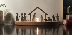 Unoferrum Kerststallen></noscript>-Silhouette-Kerstgroep-Medium-Edelstaal