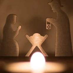 Unoferrum Kerststallen></noscript>-Silhouette-Kerstgroep-Medium-Edelstaal