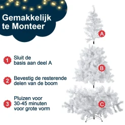 uten Luxe Uitvoering Kunstkerstboom - 180Cm Hoog - Zonder Verlichting - 600Takken New