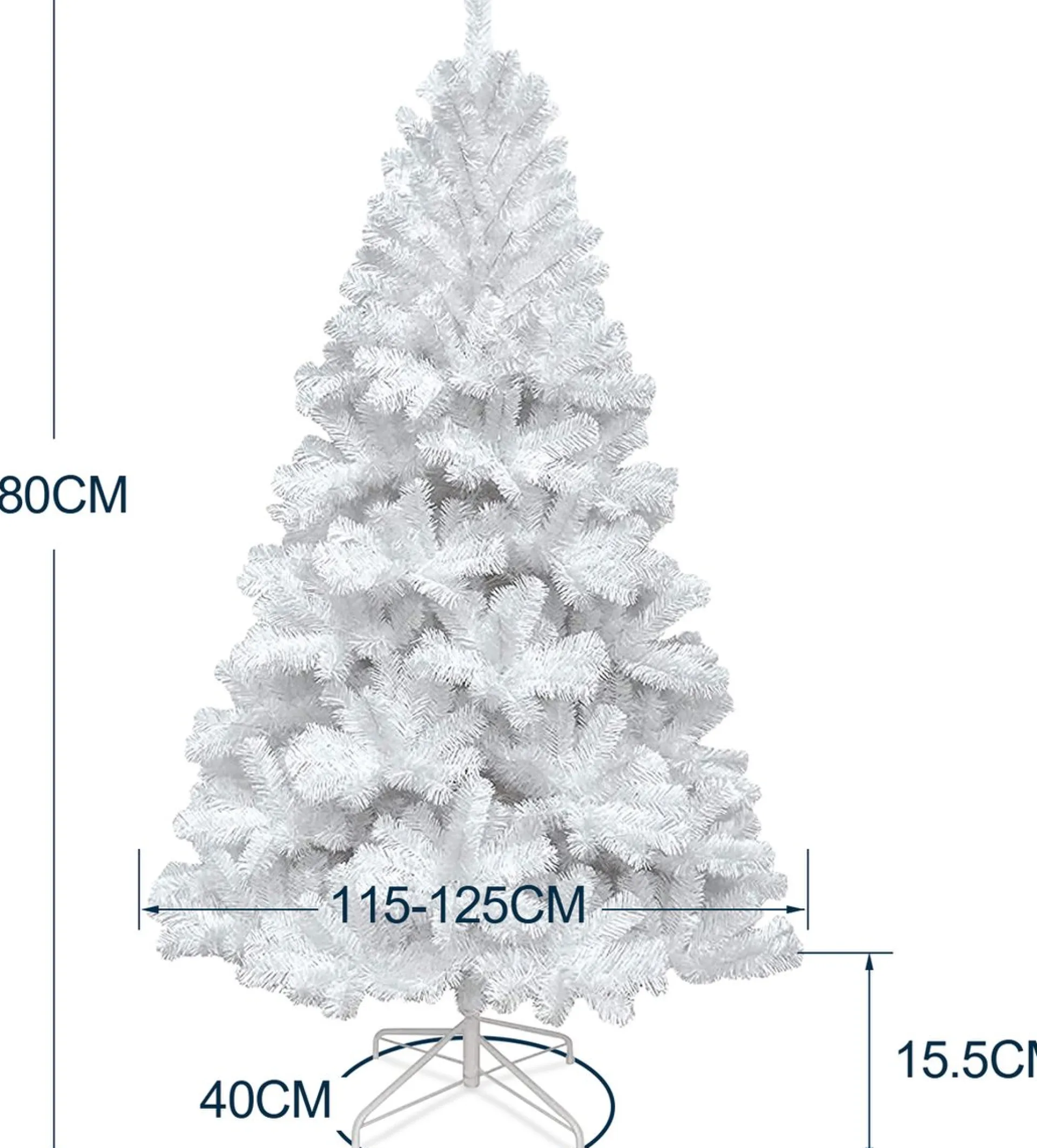 uten Luxe Uitvoering Kunstkerstboom - 180Cm Hoog - Zonder Verlichting - 600Takken New