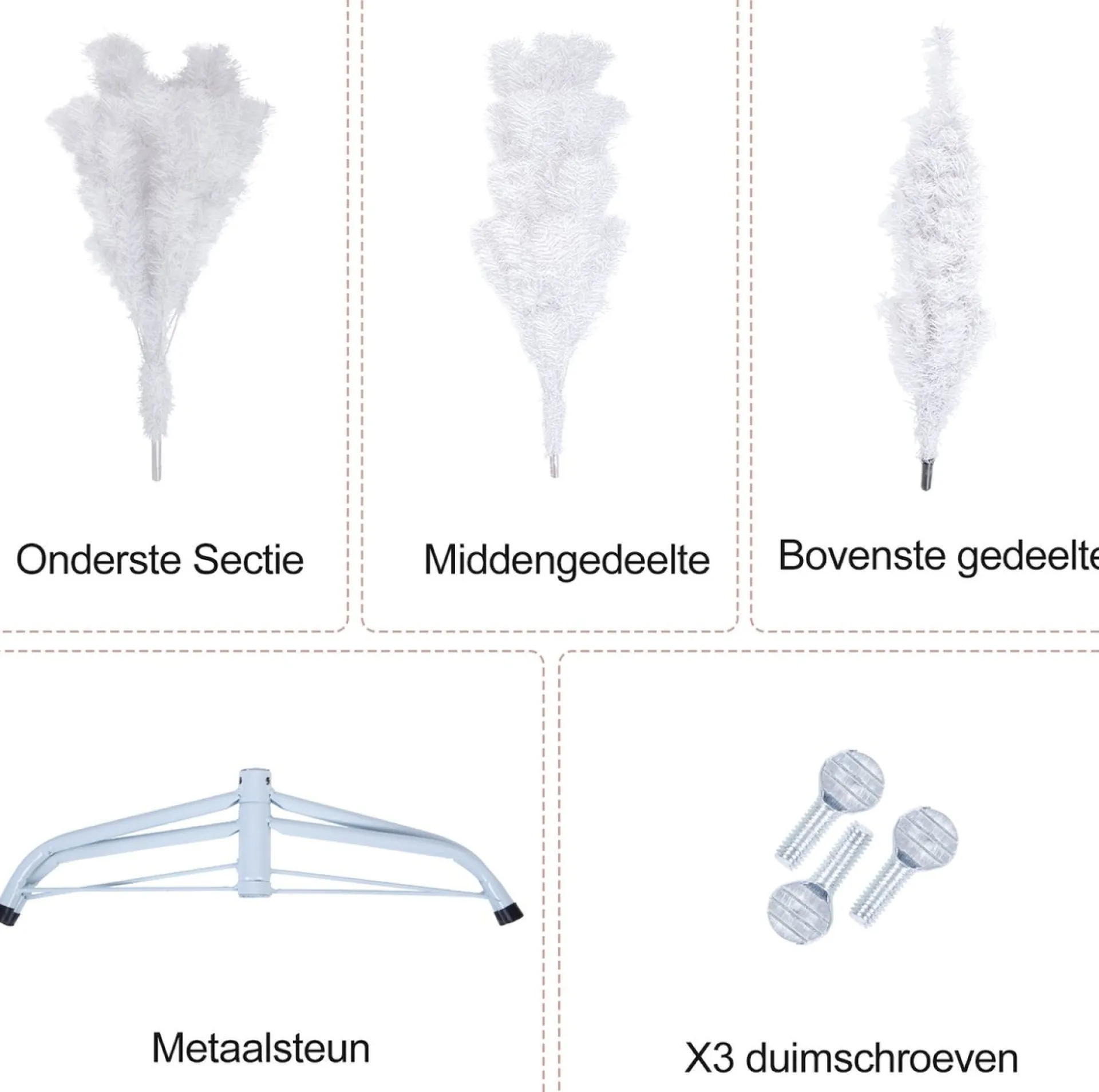uten Luxe Uitvoering Kunstkerstboom - 180Cm Hoog - Zonder Verlichting - 600Takken New