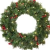 National Tree Company Kerstkransen>Verlichte Kerstkrans Dia. 61Cm Met Versiering En 50 Led-Lampjes