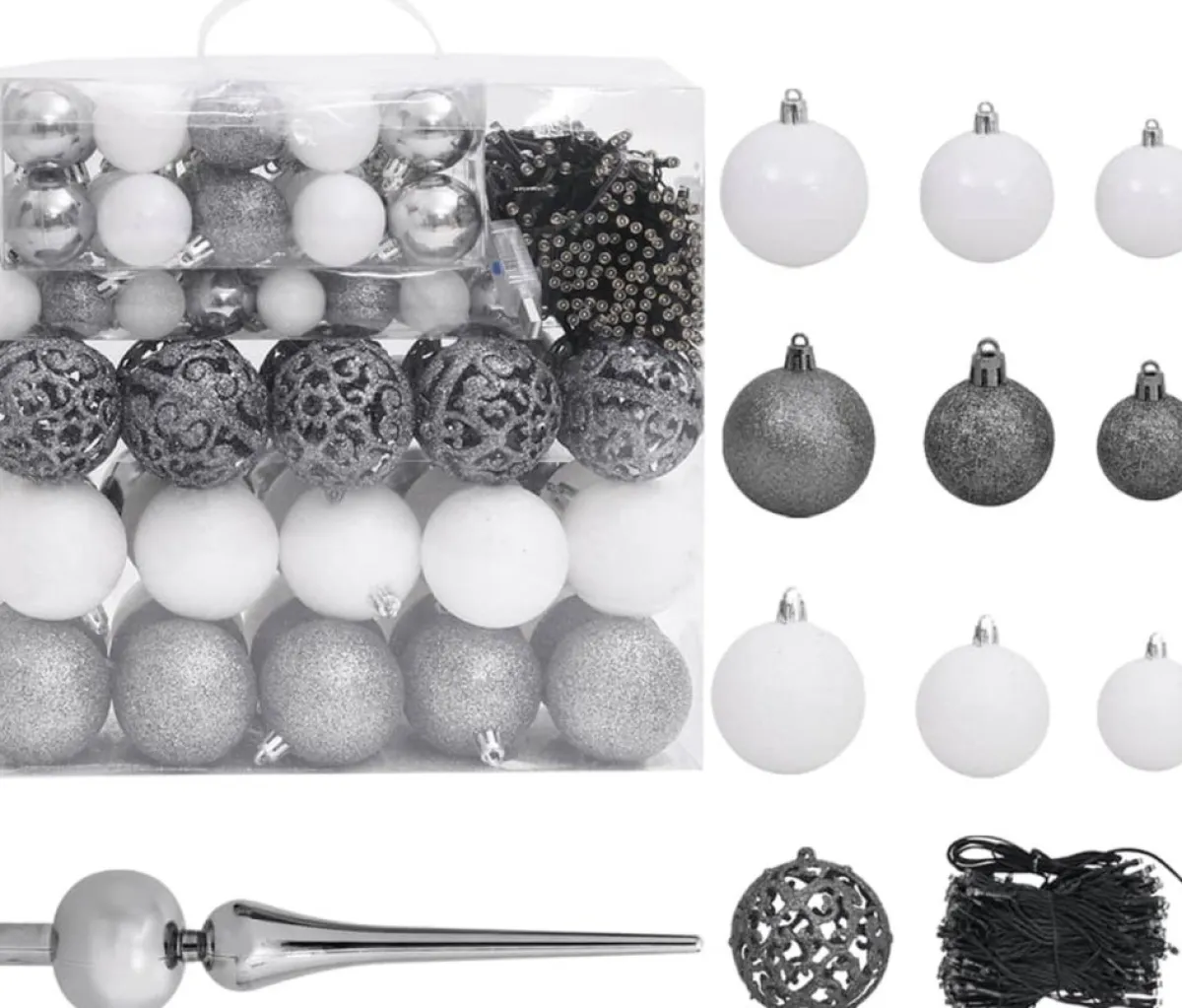 VidaLife Guirlandes> Kerstboog Met Led's En Kerstballen 240 Cm Groen