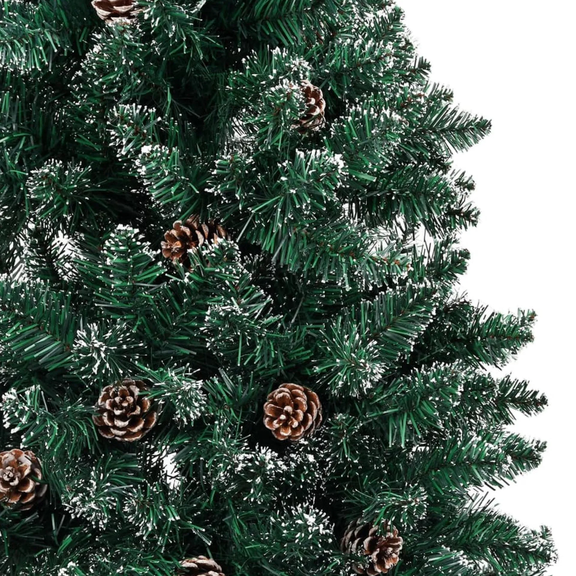 VidaLife Kerstboom Met Led's En Hout En Witte Sneeuw Smal 180 Cm Groen Best