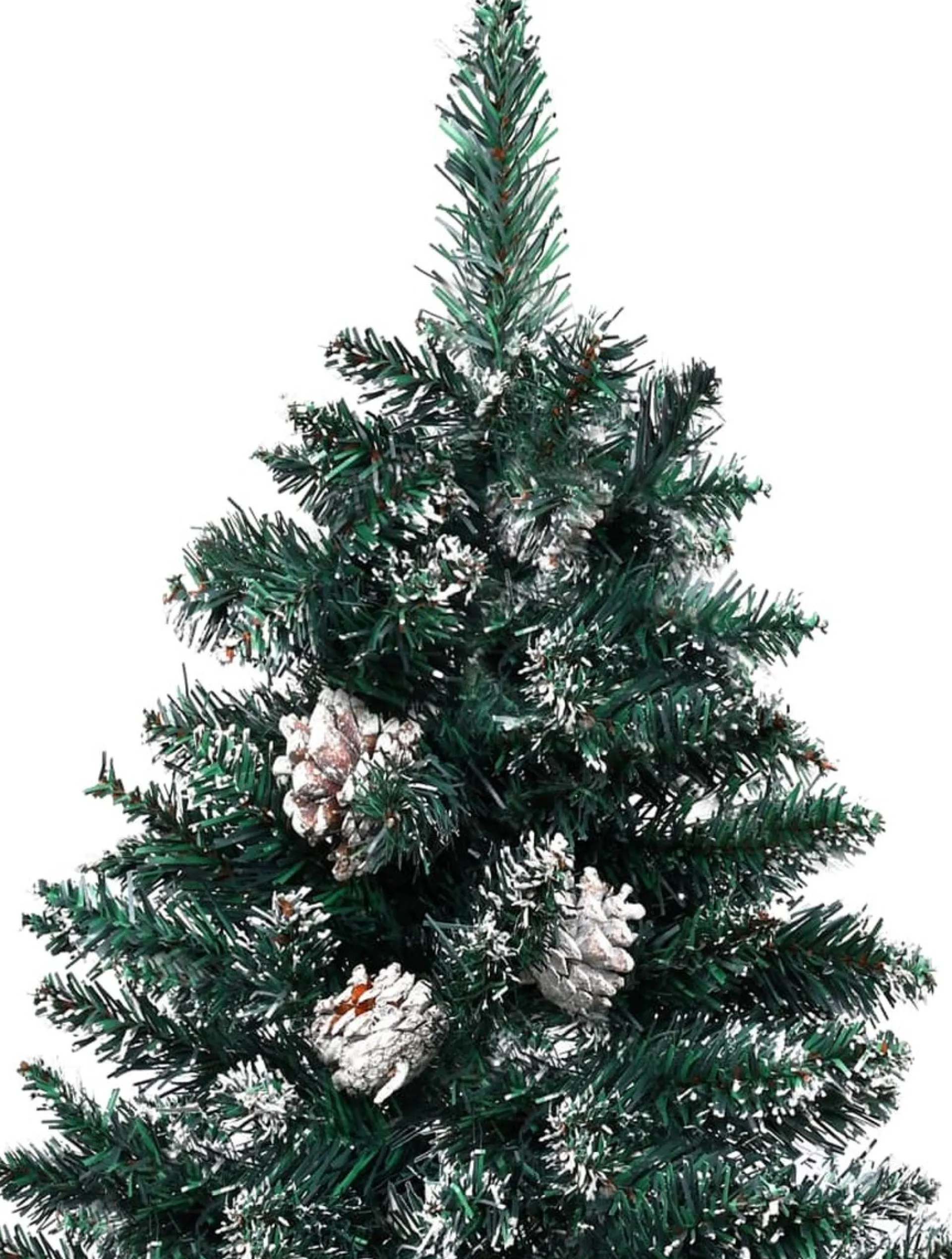 VidaLife Kerstboom Met Led's En Hout En Witte Sneeuw Smal 180 Cm Groen Best