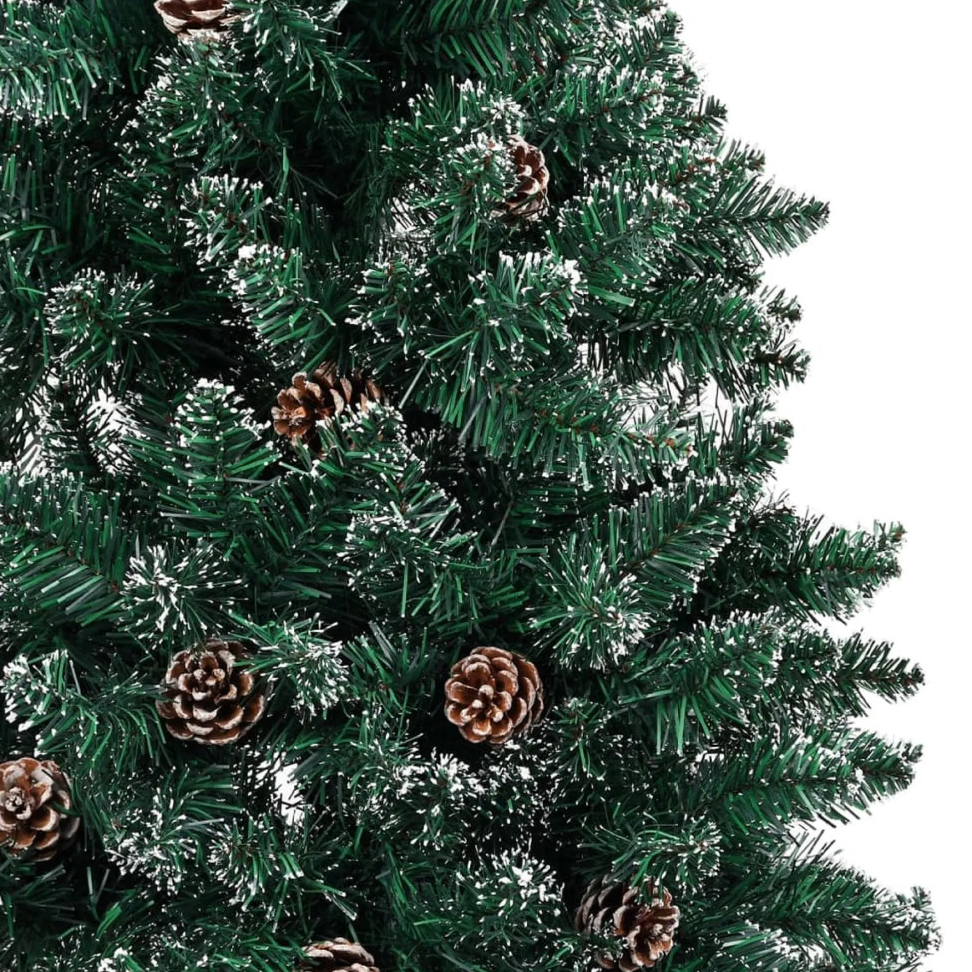 VidaLife Kerstboom Met Led's En Hout En Witte Sneeuw Smal 150 Cm Groen Online