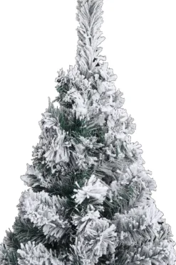 VidaLife Kerstboom Met Led's En Sneeuwvlokken Smal 210 Cm Pvc Groen Sale