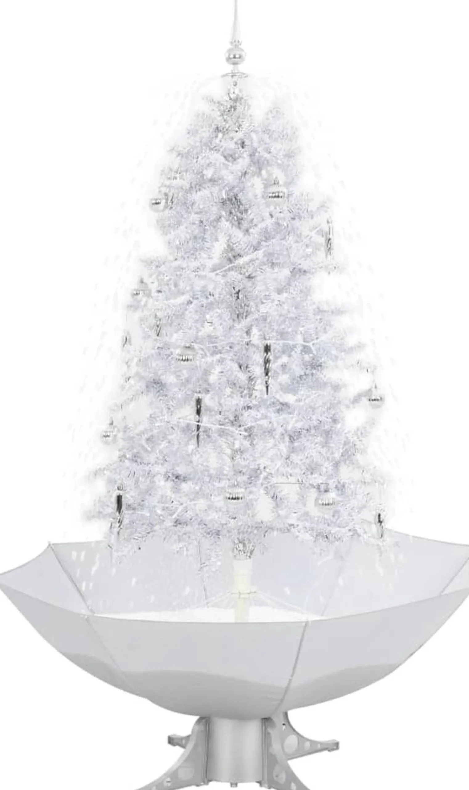 VidaLife Kerstboom Sneeuwend Met Paraplubasis 170 Cm Wit Cheap