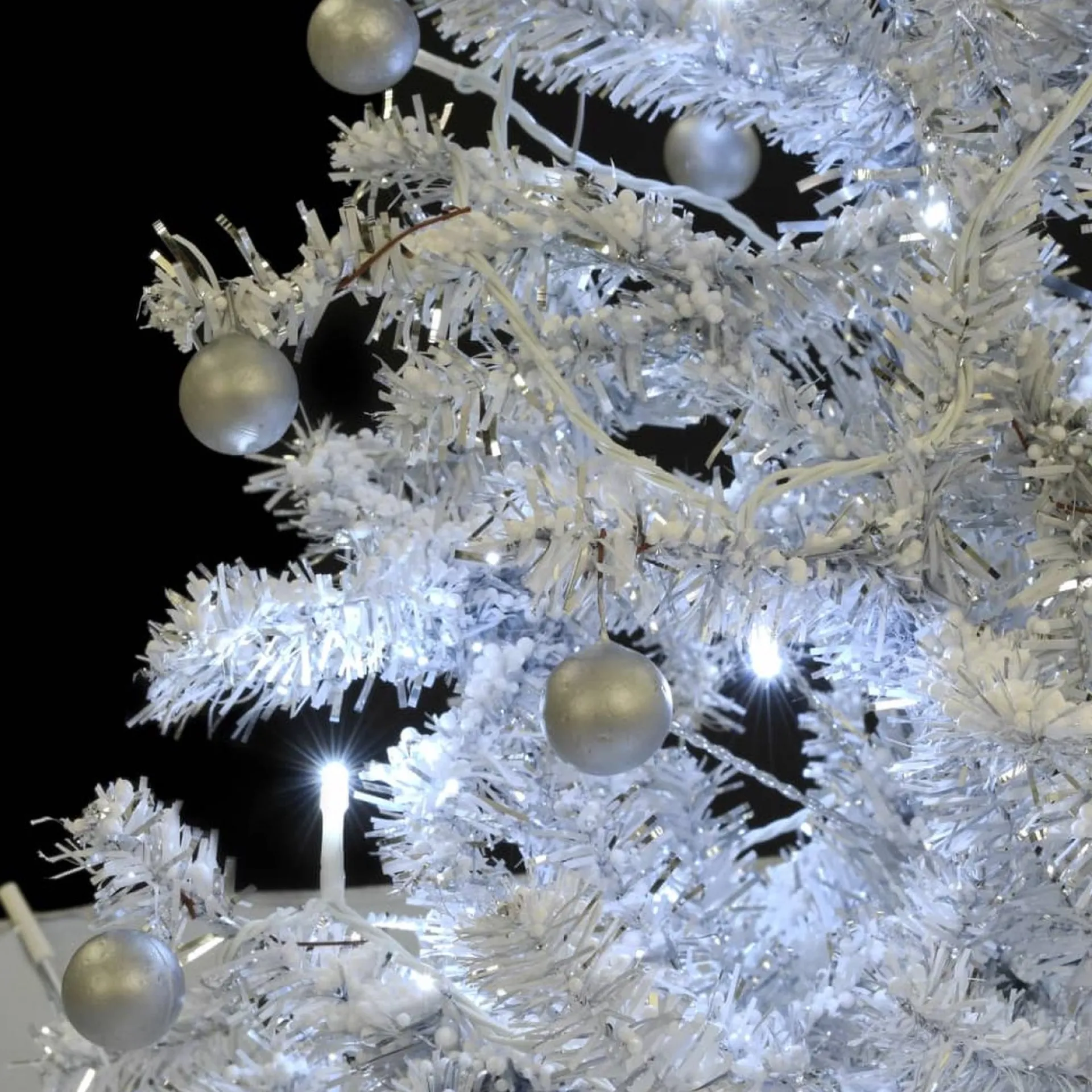 VidaLife Kerstboom Sneeuwend Met Paraplubasis 170 Cm Wit Cheap