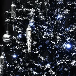 VidaLife Kerstboom Sneeuwend Met Paraplubasis 190 Cm Pvc Zwart Clearance