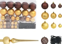 VidaLife Kunstkerstboom Half Met Led's En Kerstballen 180 Cm Wit Clearance