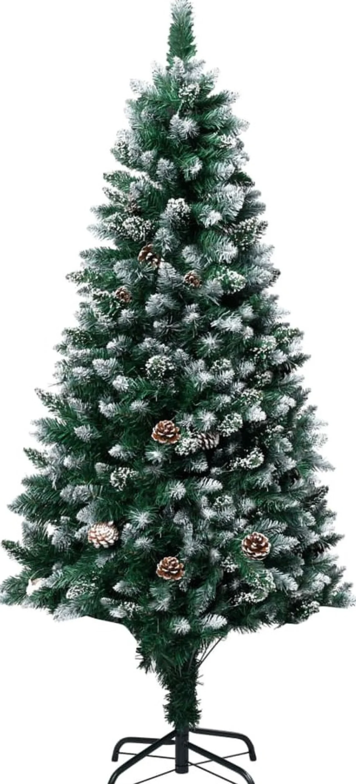 VidaLife Kunstkerstboom Met Led's En Dennenappels En Witte Sneeuw 180 Cm Clearance