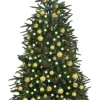 VidaLife Kunstkerstboom Met Led's En Kerstballen 210 Cm Pvc En Pe Groen Cheap