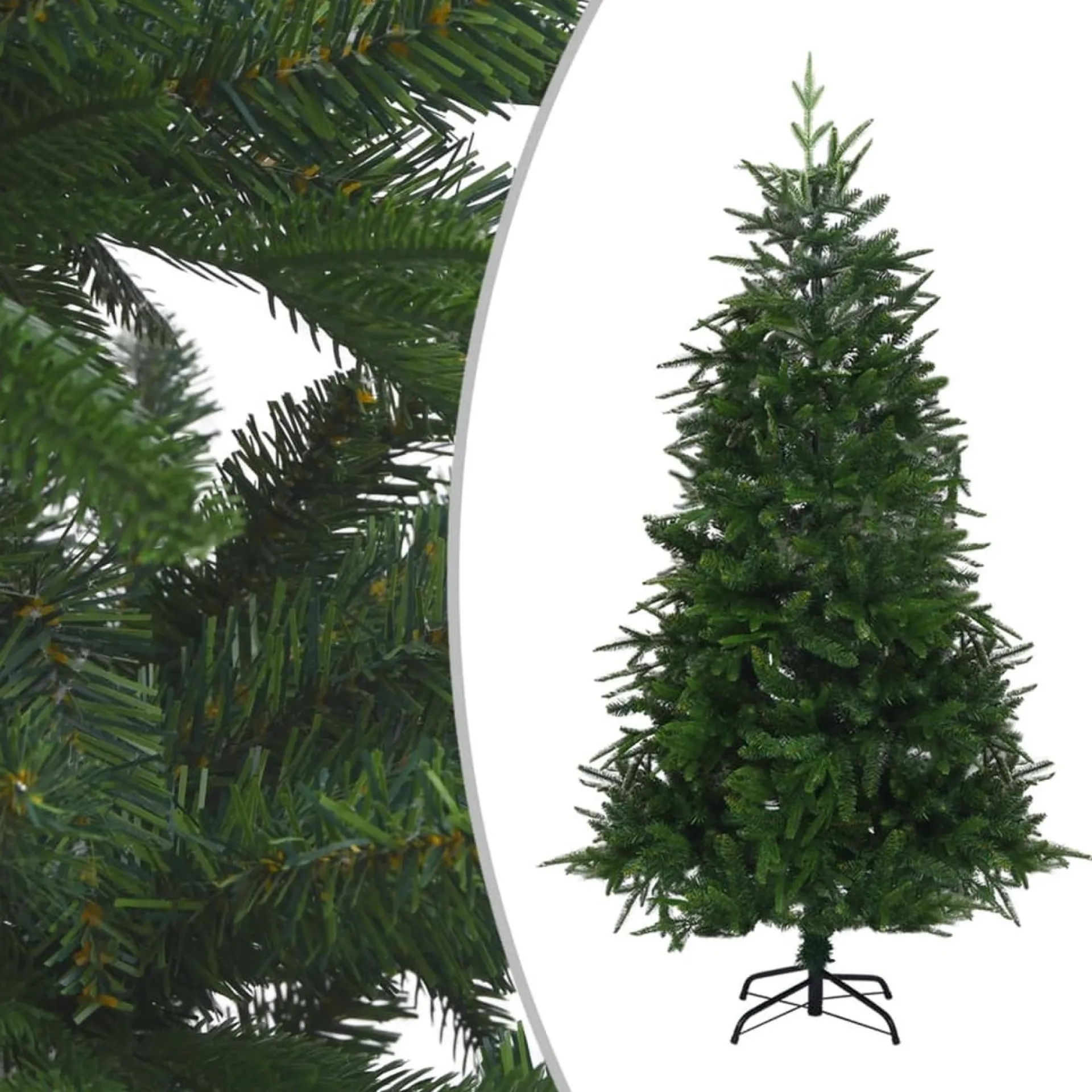 VidaLife Kunstkerstboom Met Led's En Kerstballen 210 Cm Pvc En Pe Groen Cheap