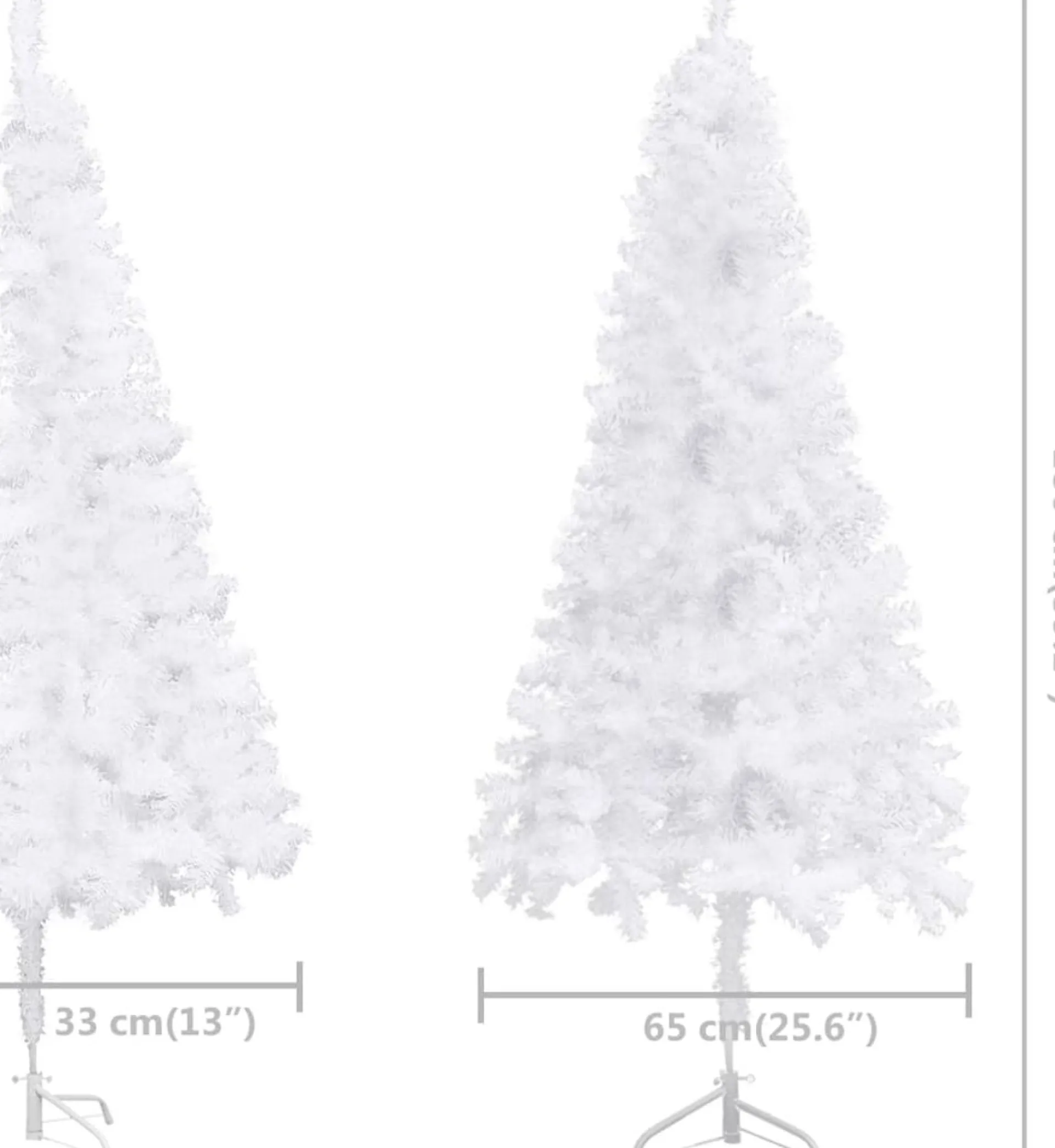 VidaLife Kunstkerstboom Met Led's Hoek 180 Cm Pvc Wit Best