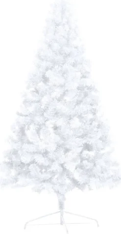 VidaLife Kunstkerstboom Met Led's En Kerstballen Half 150 Cm Wit Flash Sale