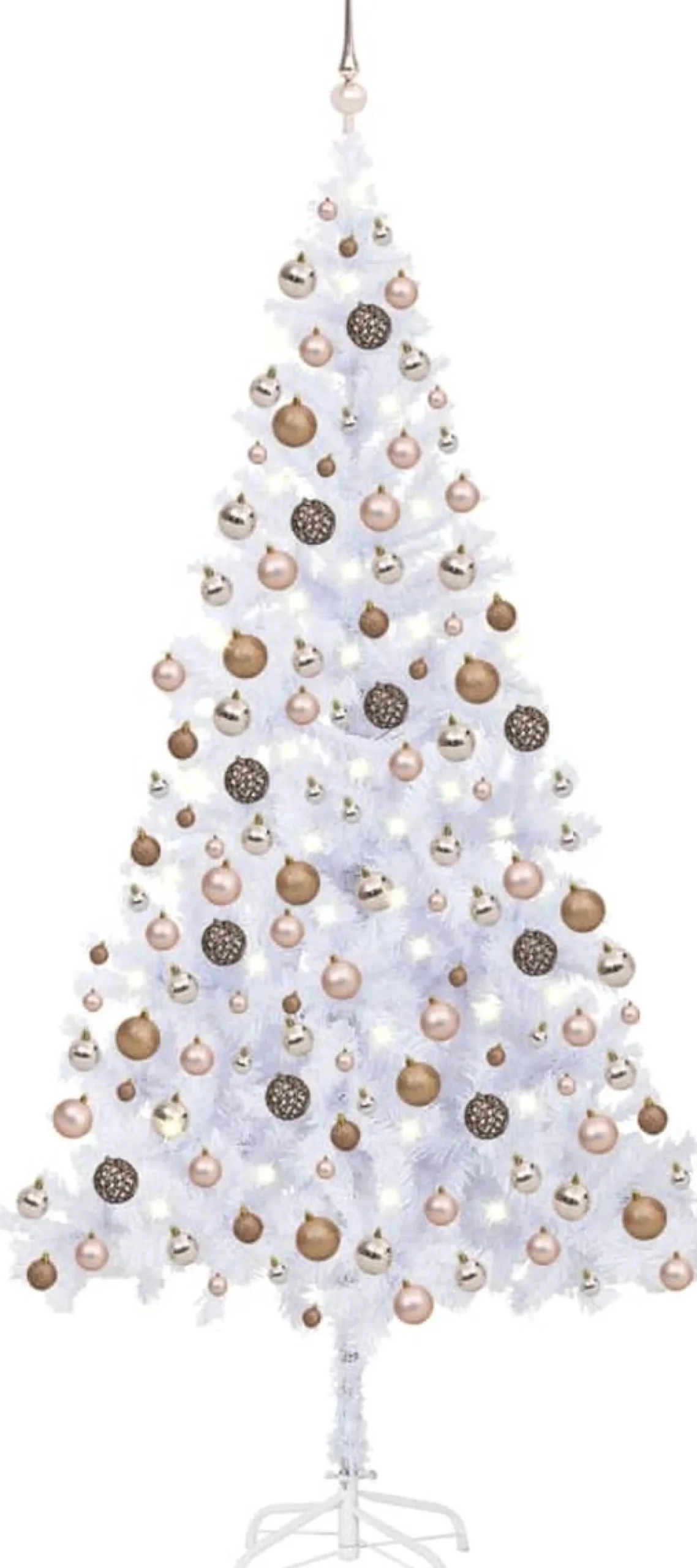 VidaLife Kunstkerstboom Met Led's En Kerstballen 910 Takken 210 Cm New