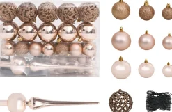 VidaLife Kunstkerstboom Met Led's En Kerstballen Smal 180 Cm Groen Outlet