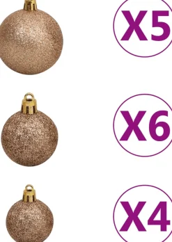 VidaLife Kunstkerstboom Met Led's En Kerstballen Smal 180 Cm Groen Outlet