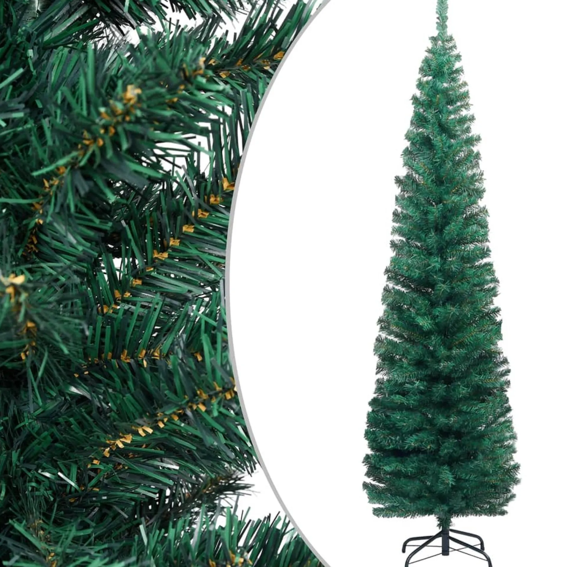 VidaLife Kunstkerstboom Met Led's En Standaard Smal 210 Cm Pvc Groen Clearance
