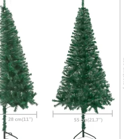 VidaLife Kunstkerstboom Met Led's Hoek 150 Cm Pvc Groen Clearance