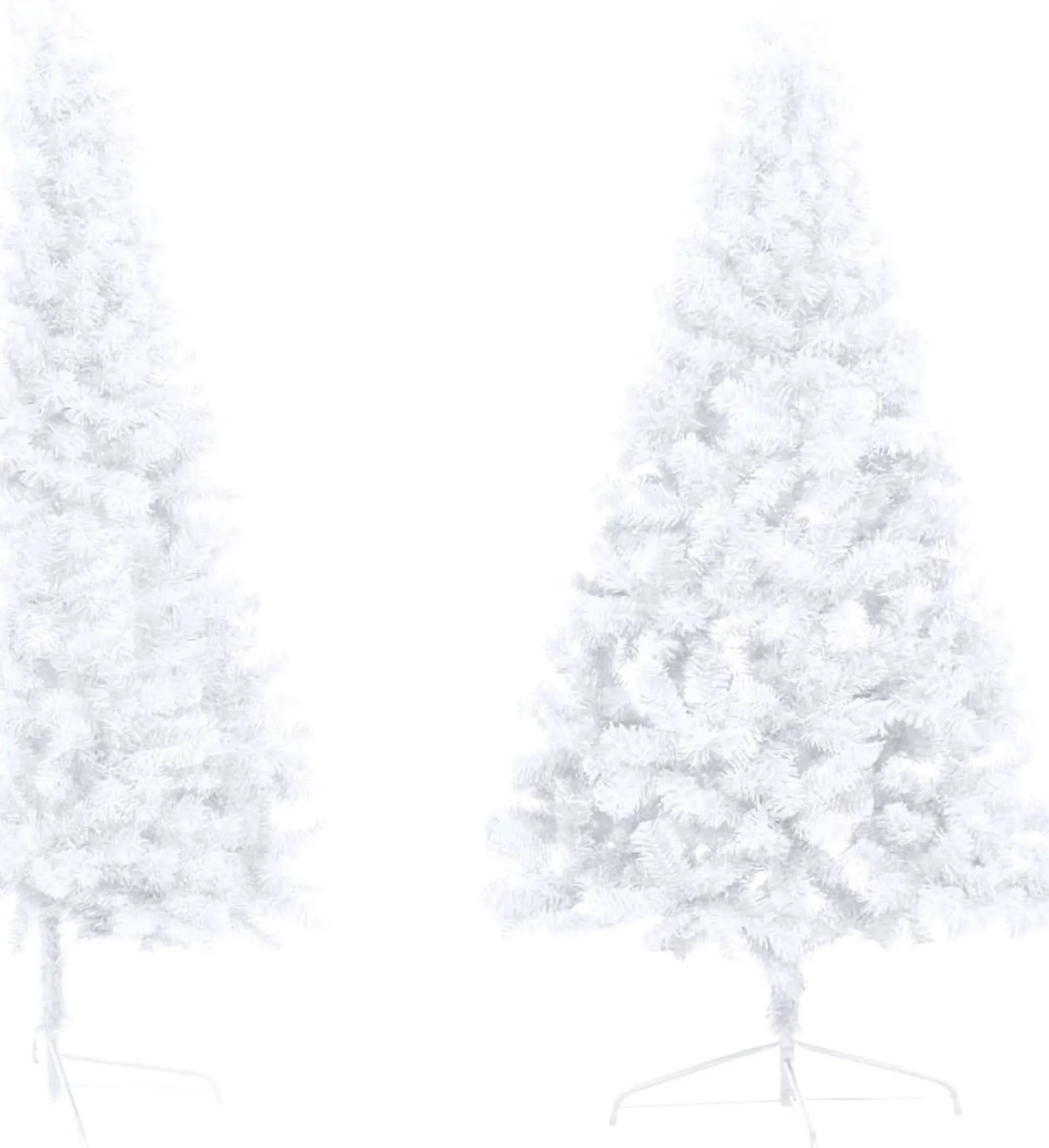 VidaLife Kunstkerstboom Met Led's En Standaard Half 180 Cm Pvc Wit Clearance