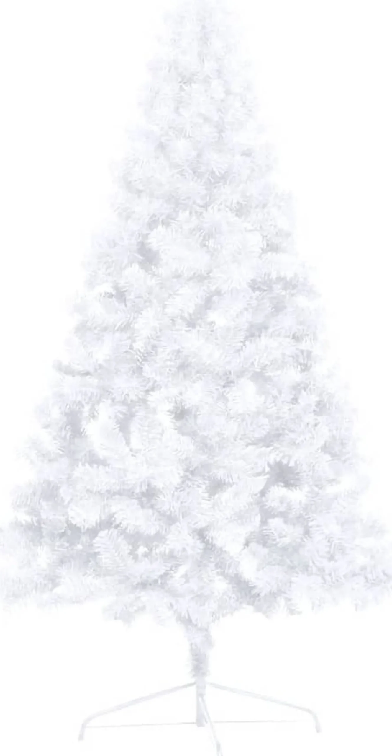 VidaLife Kunstkerstboom Met Led's En Standaard Half 180 Cm Pvc Wit Clearance