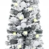 VidaLife Kunstkerstboom Met Led's En Kerstballen Smal 240 Cm Groen Best Sale
