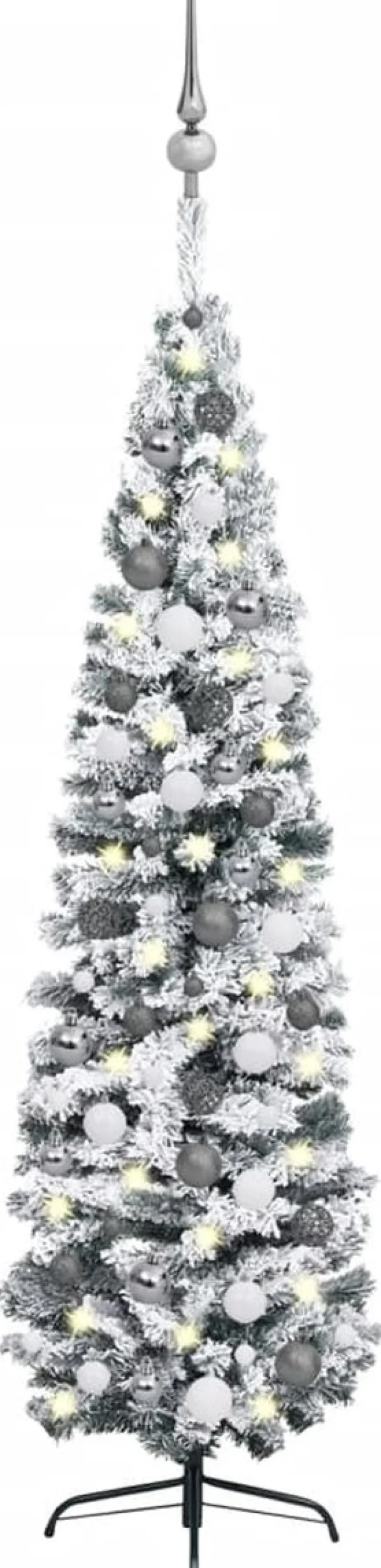 VidaLife Kunstkerstboom Met Led's En Kerstballen Smal 240 Cm Groen Best Sale