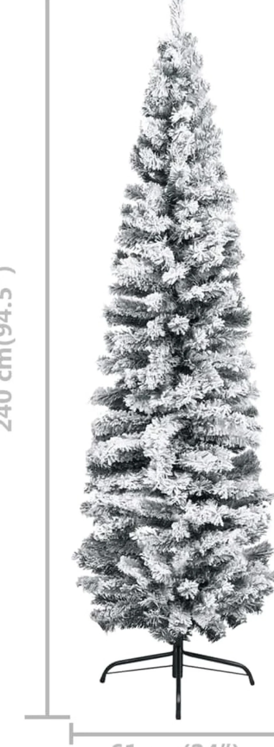 VidaLife Kunstkerstboom Met Led's En Kerstballen Smal 240 Cm Groen Best Sale