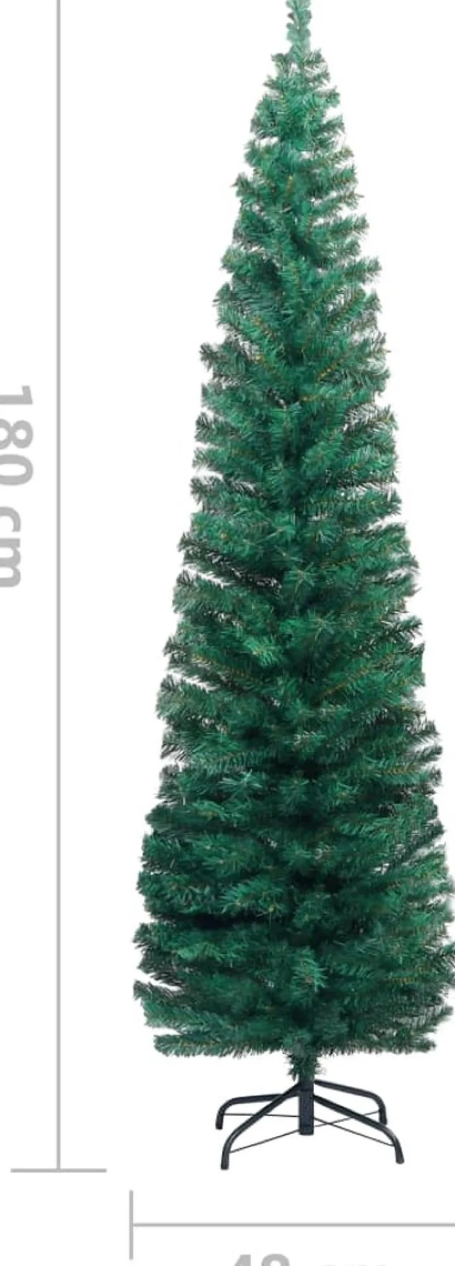 VidaLife Kunstkerstboom Met Standaard Smal 180 Cm Pvc Groen Discount