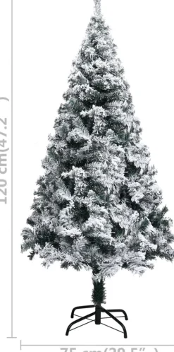 VidaLife Kunstkerstboom Met Sneeuw 120 Cm Pvc Groen Best Sale