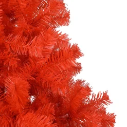 VidaLife Kunstkerstboom Met Led's En Standaard 210 Cm Pvc Rood Hot