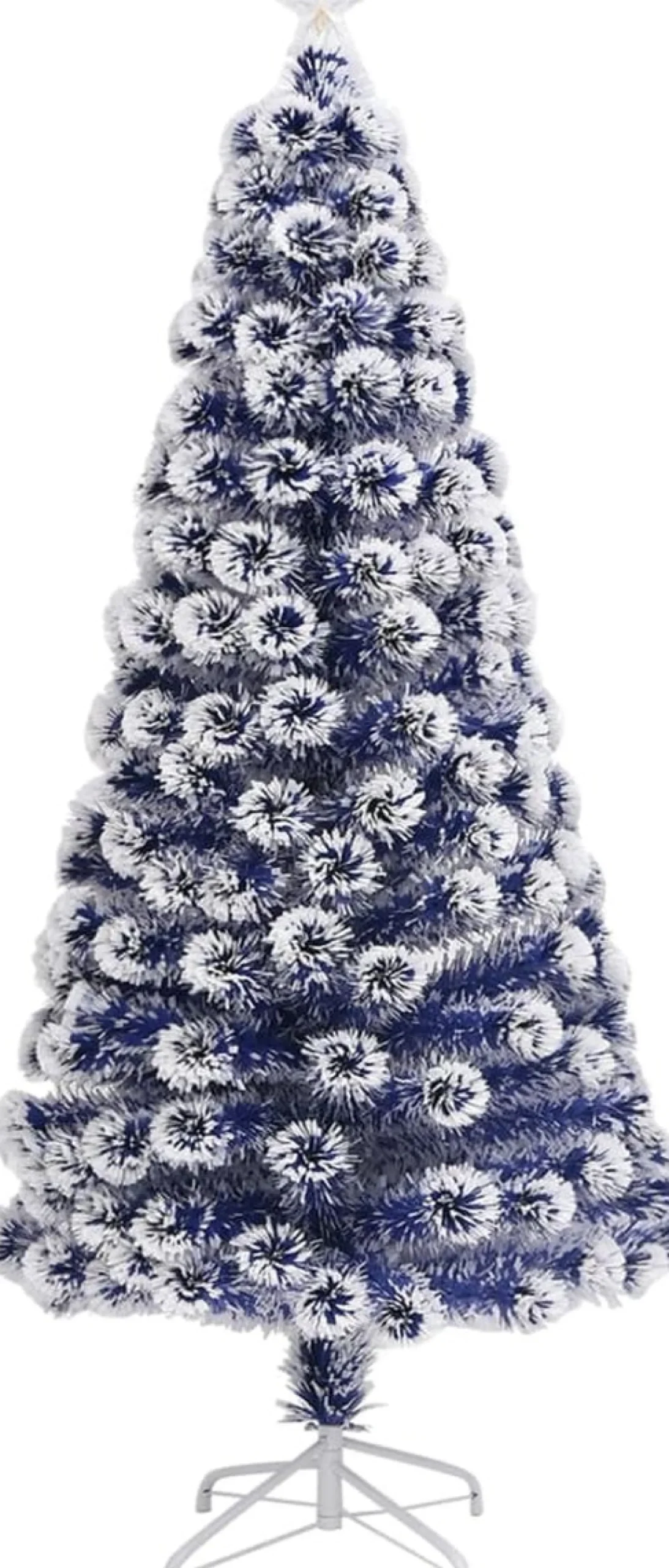 VidaLife Kunstkerstboom Met Led 150 Cm Glasvezel Wit En Blauw Fashion