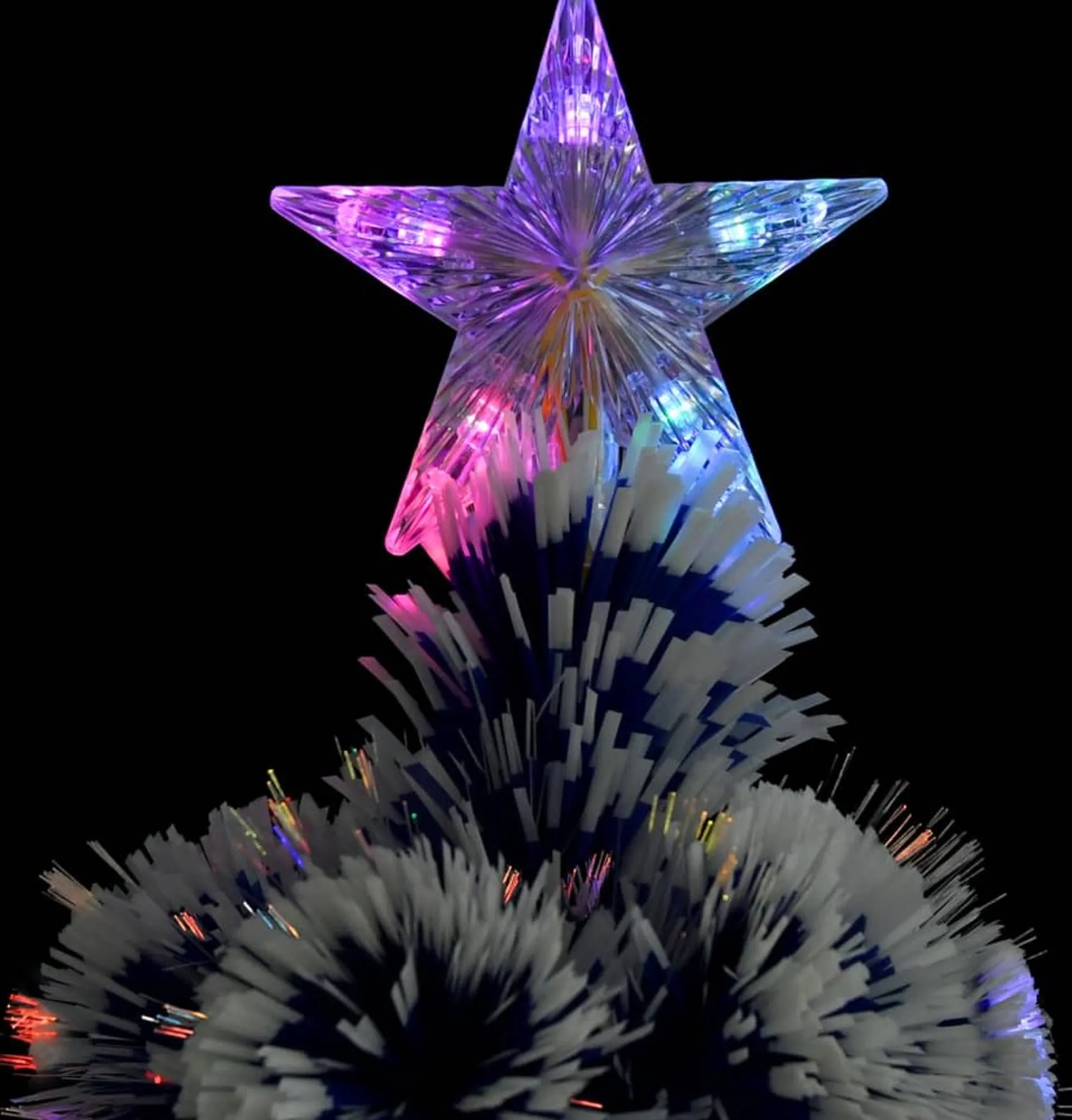 VidaLife Kunstkerstboom Met Led 150 Cm Glasvezel Wit En Blauw Fashion