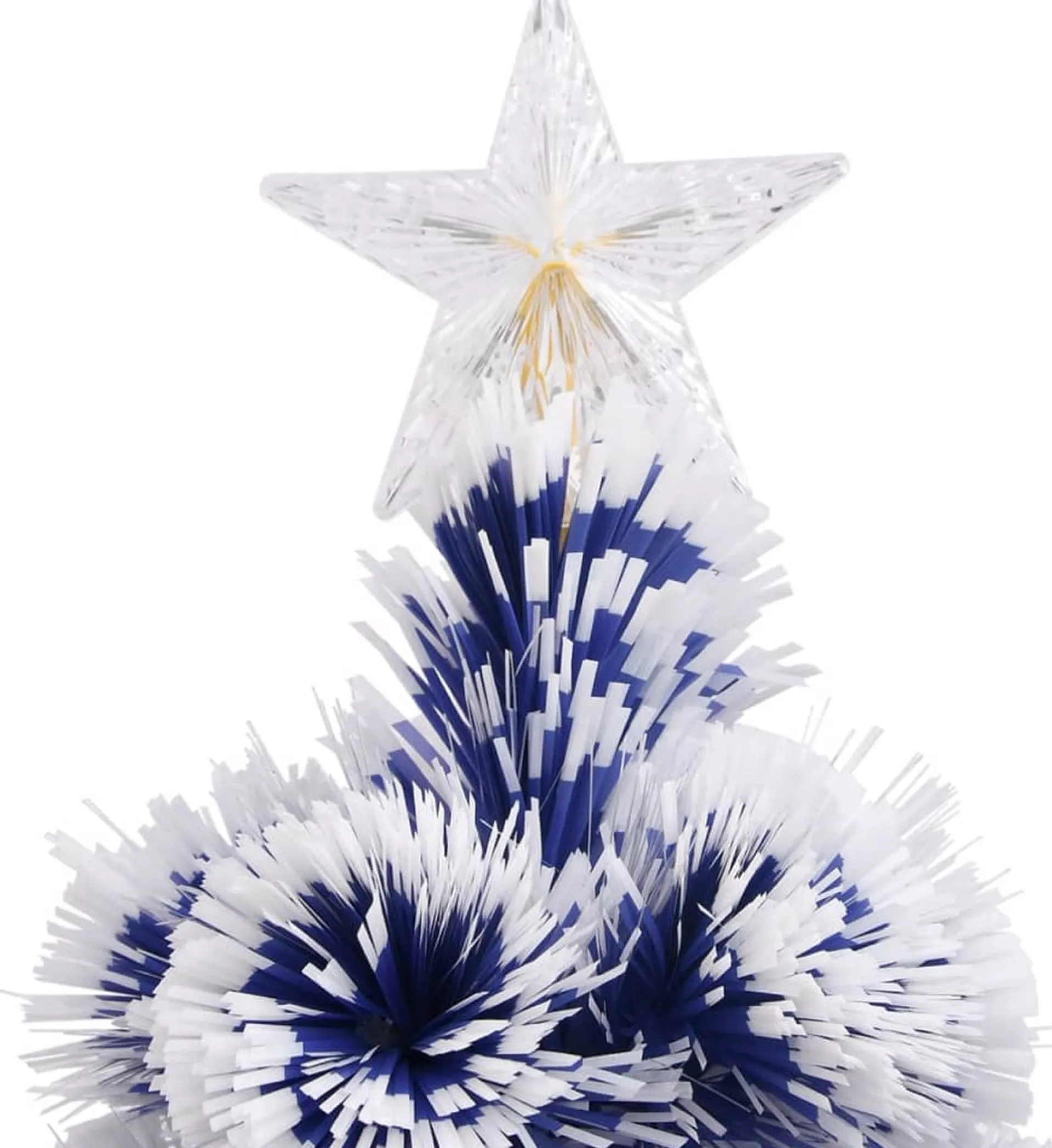 VidaLife Kunstkerstboom Met Led 150 Cm Glasvezel Wit En Blauw Fashion