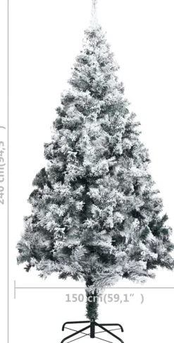 VidaLife Kunstkerstboom Met Sneeuw 240 Cm Pvc Groen Cheap