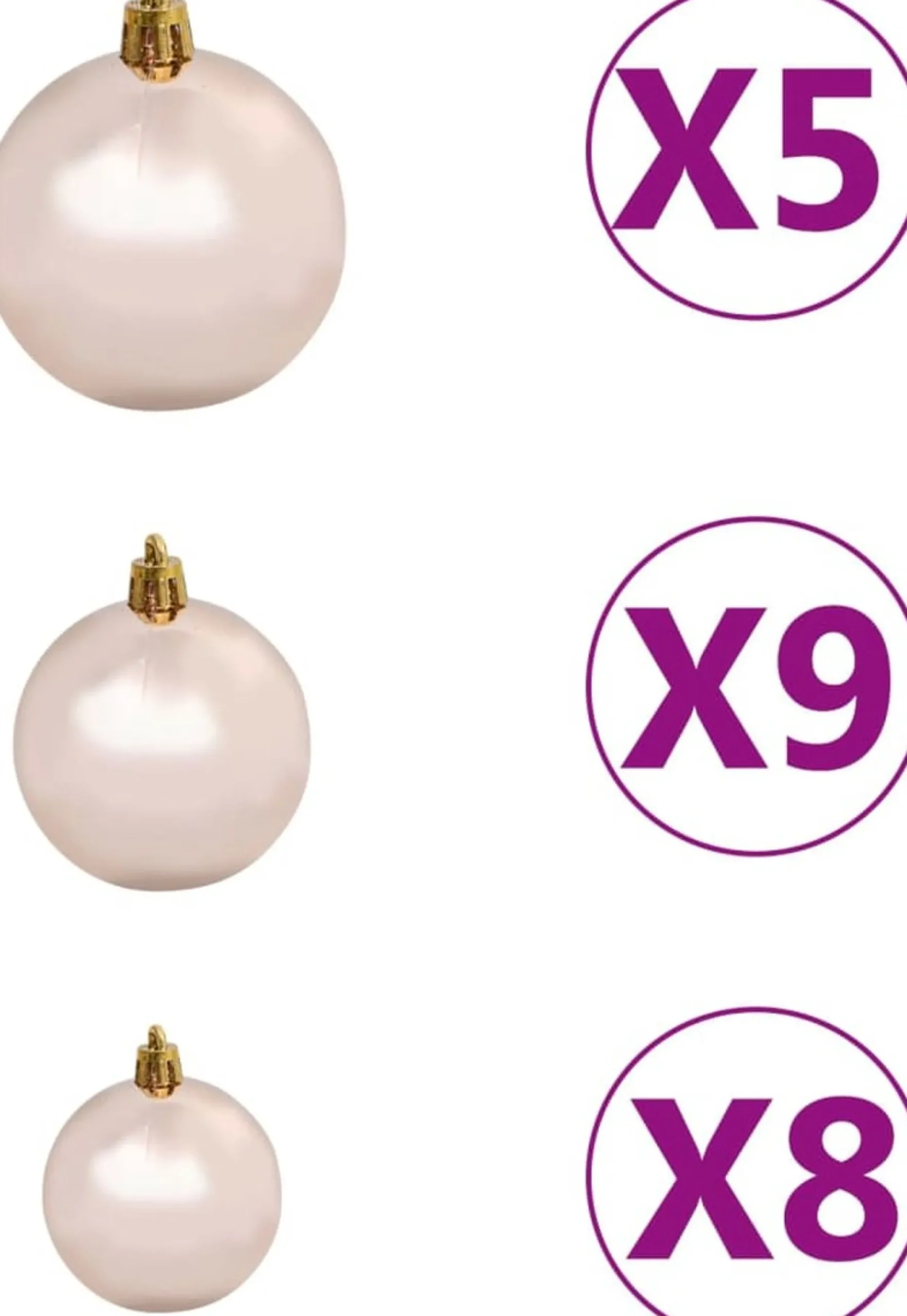 VidaLife Kunstkerstboom Met Led's En Kerstballen Smal 120 Cm Groen Clearance