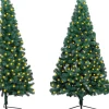 VidaLife Kunstkerstboom Met Led's En Standaard Half 210 Cm Pvc Groen Clearance